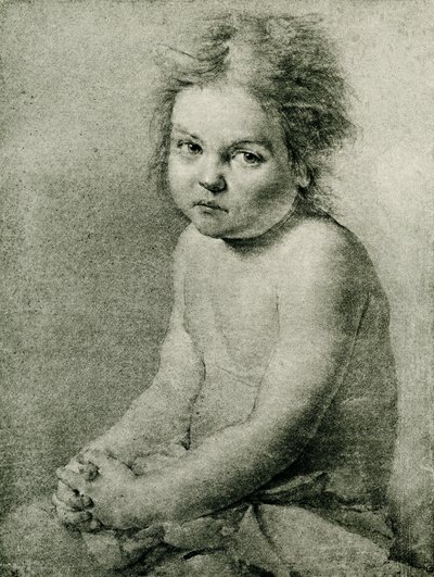 Studium przyrody dla nagiej i siedzącej dziewczyny autorstwa Antoine Pesne
