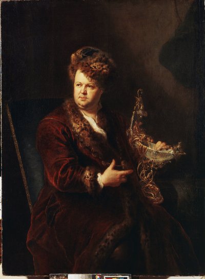 Portret jubilera Johanna Melchiora Dinglingera (1664-1731). Obraz Antoine Pesne (1683-1757), ok. 1721. Sztuka niemiecka, styl barokowy. Ermitaż w Petersburgu. autorstwa Antoine Pesne