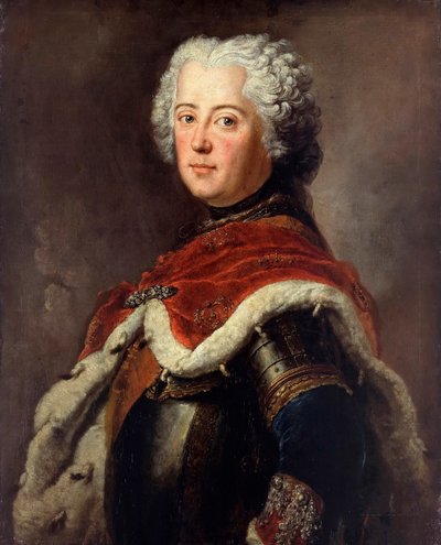 Portret Fryderyka II pruskiego (Frederic II de Prussia, dit le Grand autorstwa Antoine Pesne