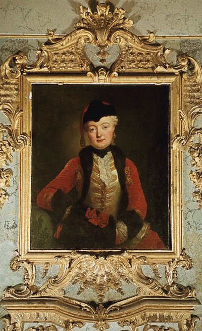 Portret Wilhelminy Dorothee von der Marwitz 1718-1787, c.1739 autorstwa Antoine Pesne