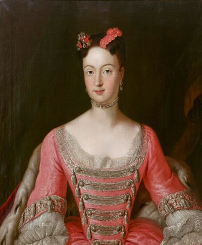 Księżniczka Pruska Wilhelmina (1709-1758), margrabina Brandenburgii-Bayreuth - Antoine Pesne (1683-1757). Olej na płótnie Wymiar : 79,5x65,5 cm Kolekcja prywatna autorstwa Antoine Pesne