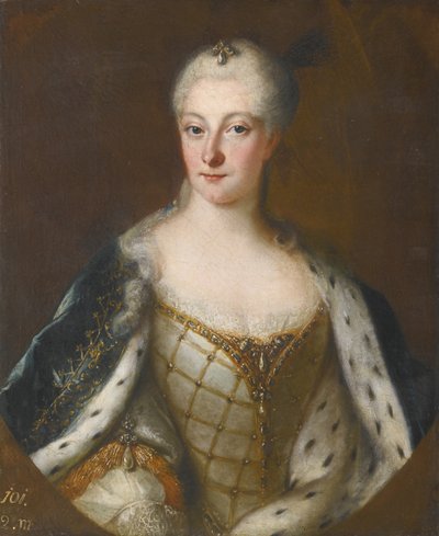 Portret Henrietty Marii Brandenburg-Schwedt 1702-1782 autorstwa Antoine Pesne School