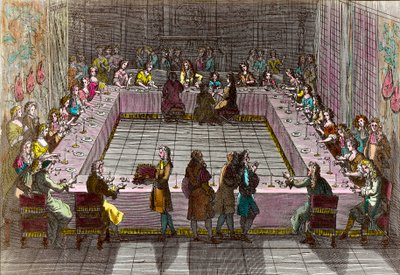 Królewska Loteria w XVIII wieku. Grawerowanie autorstwa Trouvaina Antoine