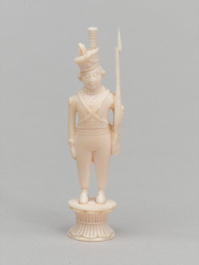 Biały pionek, figura szachowa, Indie, 1820 ok autorstwa Antoine Verard