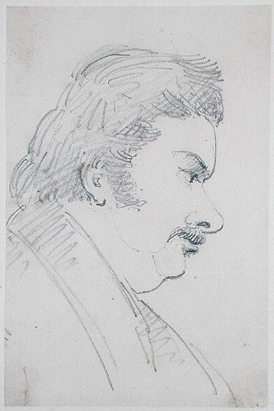 Portret Honore de Balzac (1799-1850) (ołówek na papierze) autorstwa Antoine Vestier