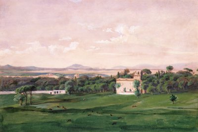 Villa Medici, Rzym (akwarela) autorstwa Antoine Victor Joinville