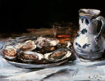 Martwa natura z ostrygami, XIX wiek. autorstwa Antoine Vollon