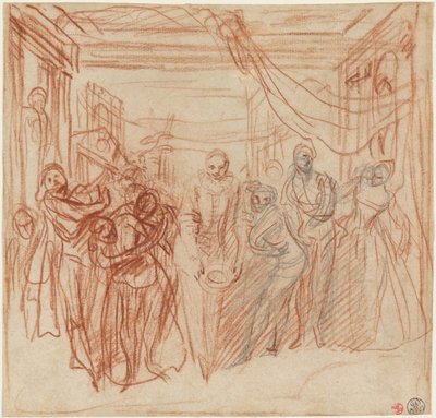 Włoscy komicy kłaniający się autorstwa Antoine Watteau