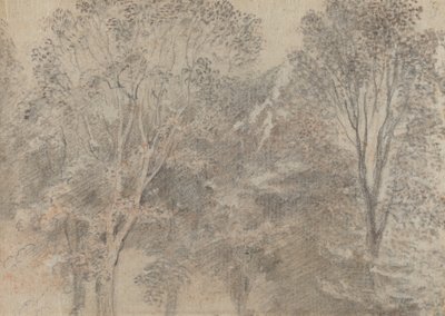 Korony drzew [verso] autorstwa Antoine Watteau