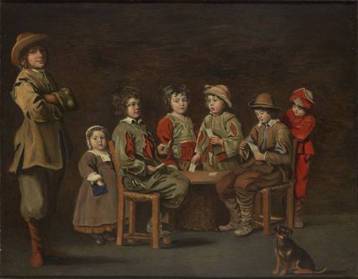 Młodzi gracze w karty, 1643 autorstwa Antoine and Louis Le Nain