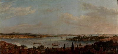 Panoramiczny widok na Stambuł, druga połowa XVIII wieku. autorstwa Antoine de Favray