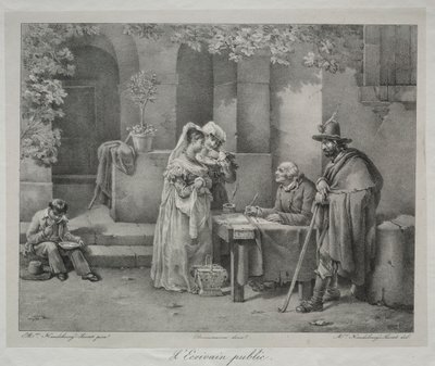 Publiczny pisarz. autorstwa Antoinette Cecile Hortense Lescot Haudebourt