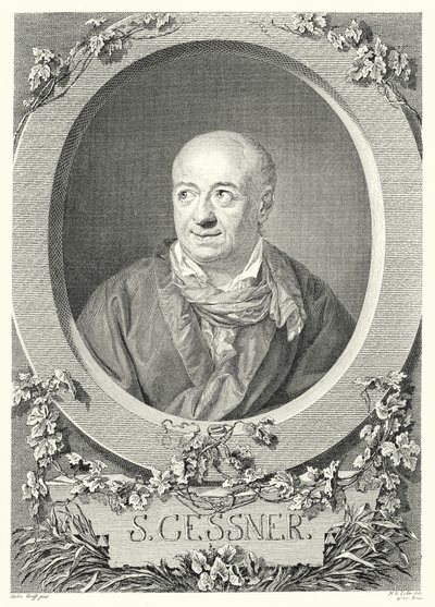 Salomon Gessner, szwajcarski malarz i poeta (grafik) autorstwa Anton (after) Graff