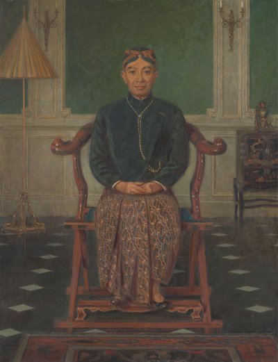 Portret Pangerana Ario Soejono, ministra bez teki w londyńskim gabinecie wojennym autorstwa Anton Abraham van Anrooy