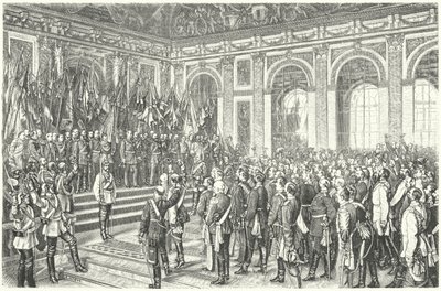 Wilhelm I Pruski ogłosił cesarza Niemiec w Wersalu autorstwa Anton Alexander von (after) Werner