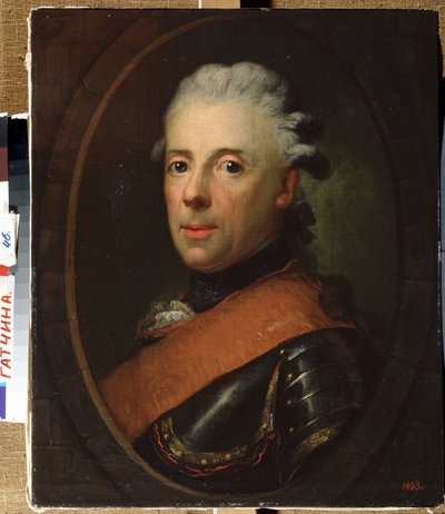 „Portret księcia Henryka pruskiego (1726-1802), brata Fryderyka Wielkiego” Obraz Antona Graffa (1736-1813) 1760-1770 Państwowy Skansen Pałac Gatchina, Sankt Petersburg autorstwa Anton Graff
