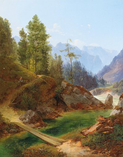 Widok na Alpy Wysokie w pobliżu Weichselboden w Styrii autorstwa Anton Hansch