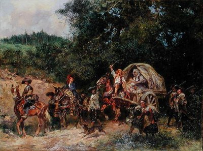 Zwolennicy obozu, ok. 1900 (olej na płótnie) autorstwa Anton Hoffmann
