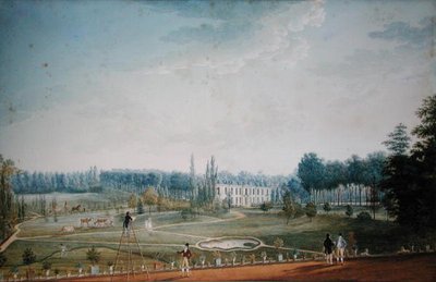Zamek i park Ris-Orangis, ok. 1811 (wc na papierze) autorstwa Anton Ignaz Melling