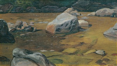 skały w potoku autorstwa Anton Josef von Kenner