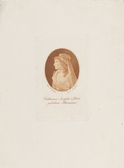 Portret Kathariny Josepha Ritter, z d. Baumann 11763-1849, ok. 1930 r. 1800. autorstwa Anton Karcher