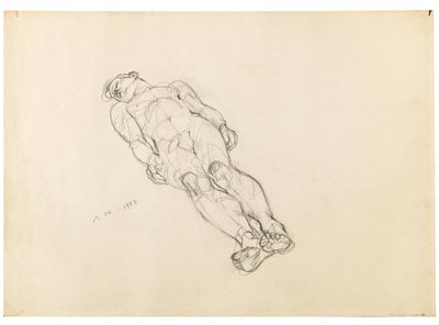 Anton Kolig Leżący akt męski 1933 autorstwa Anton Kolig