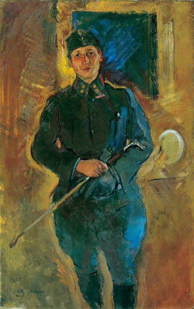 Otto von Aichelburg-Zossenegg jako porucznik kawalerii autorstwa Anton Kolig