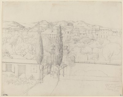 Widok z mojego okna, via valfonda we Florencji (Ogrody we Florencji widziane z okna artysty) autorstwa Anton Krüger