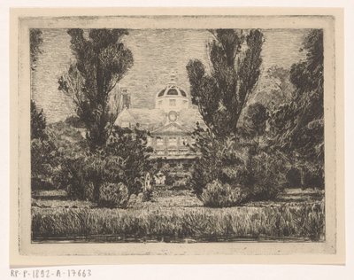 Tył pałacu Huis ten Bosch w Hadze autorstwa Anton L. Koster