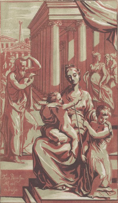 Dziewica z Dzieciątkiem ze św. 1722. autorstwa Anton Maria Zanetti
