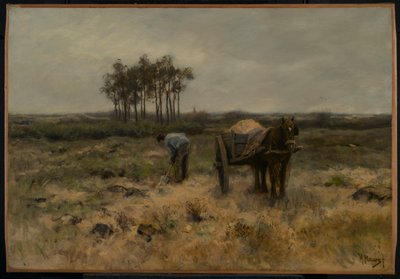 Kopanie piasku, czyli wózek z piaskiem, ok. 1875 r. autorstwa Anton Mauve