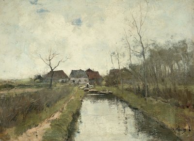 Dom na rowie autorstwa Anton Mauve