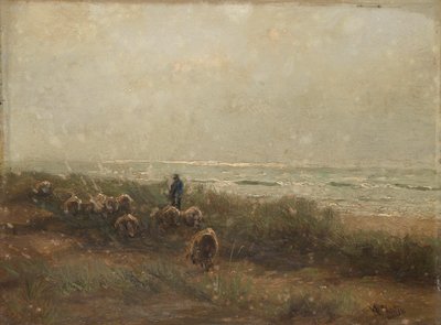Pejzaż z pasterzem owiec nad morzem autorstwa Anton Mauve