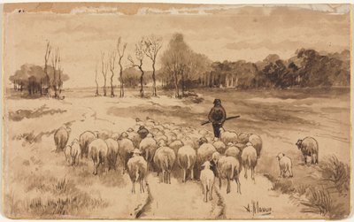 Pasterz ze swoją owczarnią, ok. 1930 1870. autorstwa Anton Mauve