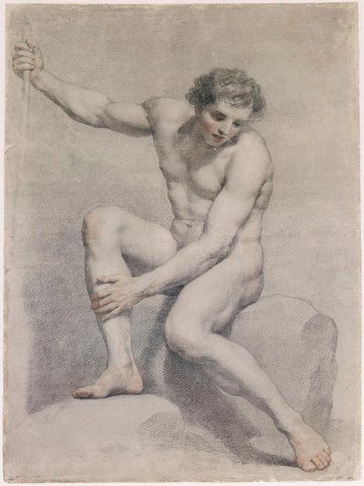 Siedzący akt męski autorstwa Anton Raphael Mengs