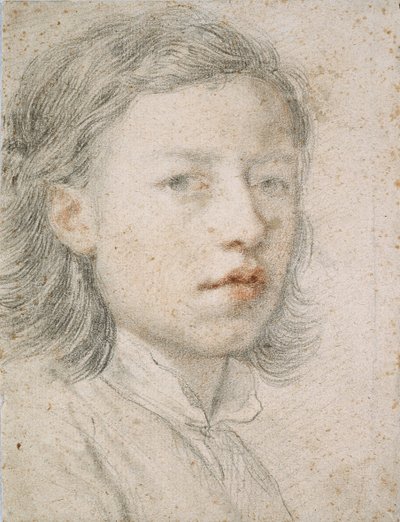 Autoportret - Praca Antona Raphaela Mengsa (1728-1779), krew i kreda na papierze (26,1 x 20,2 cm) autorstwa Anton Raphael Mengs