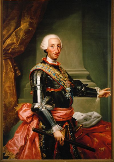 Carlos III, król Hiszpanii ... (obraz na płótnie) autorstwa Anton Raphael Mengs