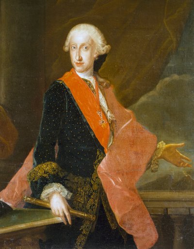 Portret Karola IV Burbona (Portici autorstwa Anton Raphael Mengs