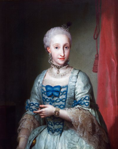 Portret infantki Marii Józefy Hiszpańskiej, autor: Anton Raphael Mengs, malarstwo autorstwa Anton Raphael Mengs