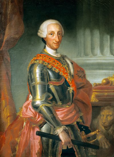 Portret króla Hiszpanii Karola III, autorstwa Antona Raphaela Mengsa, ok. 1765, olej na płótnie autorstwa Anton Raphael Mengs