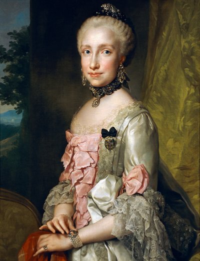 Portret Marii Luizy Burbon z okazji jej zaręczyn, autorstwa Antona Raphaela Mengsa, ok. 1764, olej na płótnie autorstwa Anton Raphael Mengs