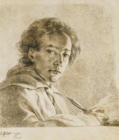 Portret artysty, 1750 autorstwa Anton Raphael Mengs