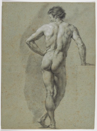 Stojący akt od tyłu, wsparty na lewym ramieniu autorstwa Anton Raphael Mengs