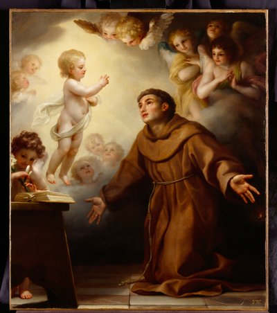 Dzieciątko Chrystus ukazujące się św. Antoniemu z Padwy, ok. 1765 r. (olej na płótnie) autorstwa Anton Raphael Mengs