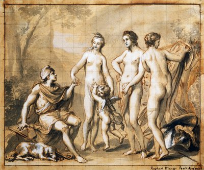 Wyrok Paryża — Anton Raphael Mengs autorstwa Anton Raphael Mengs