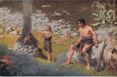 Kain i Abel, z Hulberts Story of the Bible wydanej przez The John Winston Company, 1932 autorstwa Anton Robert Leinweber