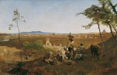 Widok na Rzym z Monte Mario autorstwa Anton Romako