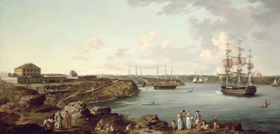 Statki Królewskiej Marynarki Wojennej w Port Mahon, Minorka autorstwa Anton Schantz