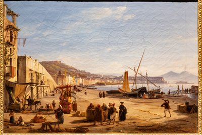 Plaża Chiaia z Mergellina autorstwa Anton Sminck Pitloo