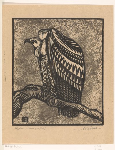 Gier (oryginalny tytuł na obiekcie) autorstwa Anton Vincent Emanuel Pohl (signed by artist)